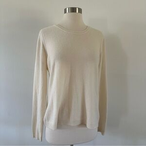 New NWOT Gorsuch 100% Cashmere Sweater Ivory Crewneck Classic Fit Sz L